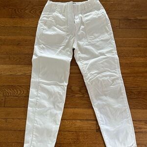 Banana Republic White Cropped Ankle Pants